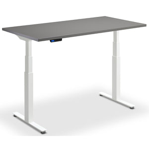 Bicycle with Desk - Rize Spin - White Frame - Graphite Top - Studio Image