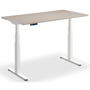Bicycle with Desk - Rize Spin - White Frame - Stone Top - Studio Image