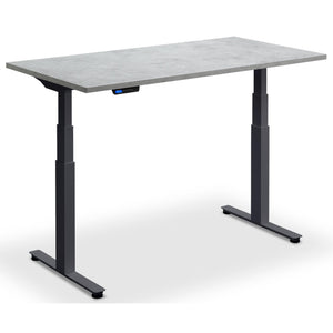 Bike with Desk - Rize Spin - Anthracite Frame - Light Concrete Top - Studio Image