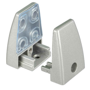 Brackets for Desk Privacy Screen - Surface Mount Silver Colour - Internal View