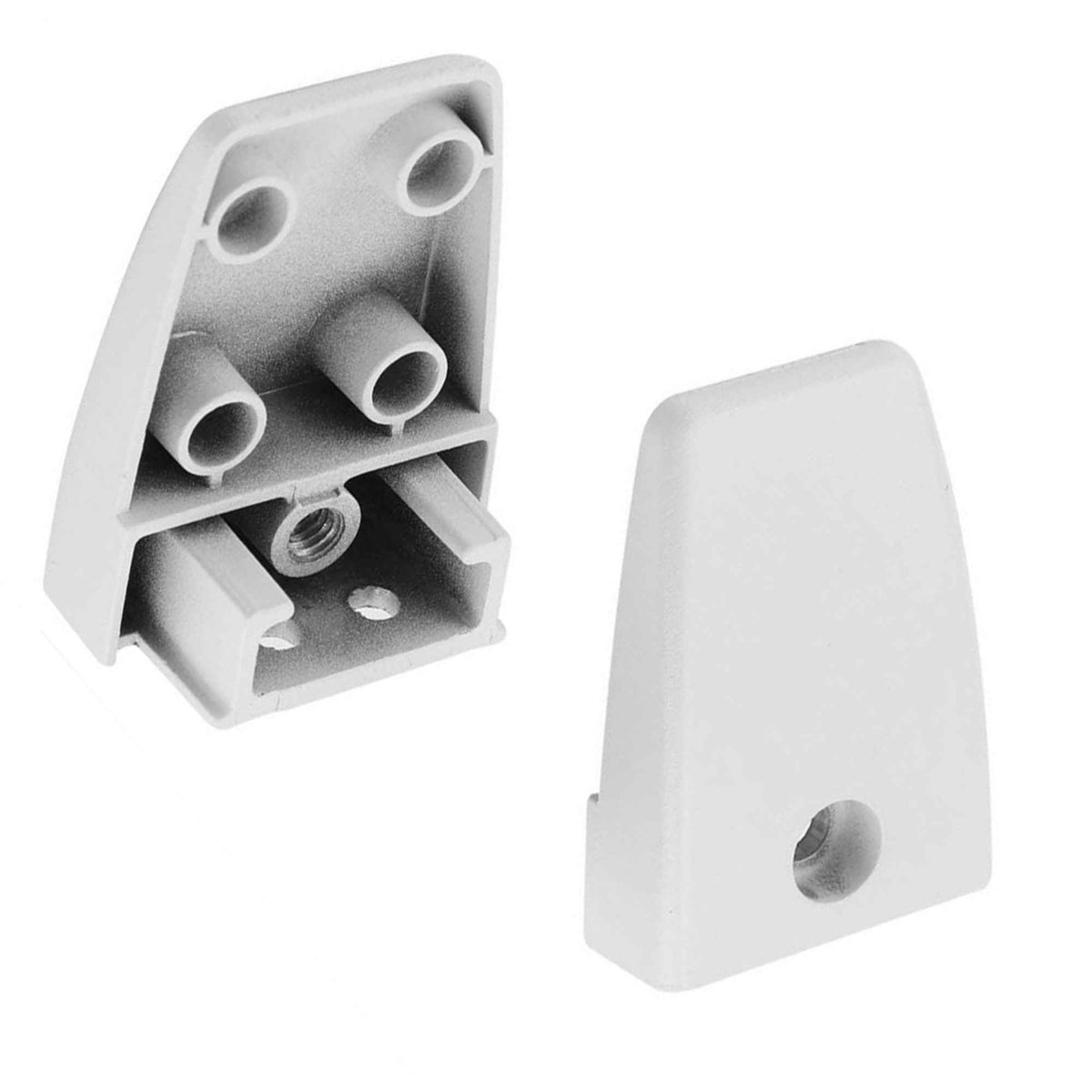 Brackets for Desk Privacy Screen - Surface Mount White Colour - Internal View