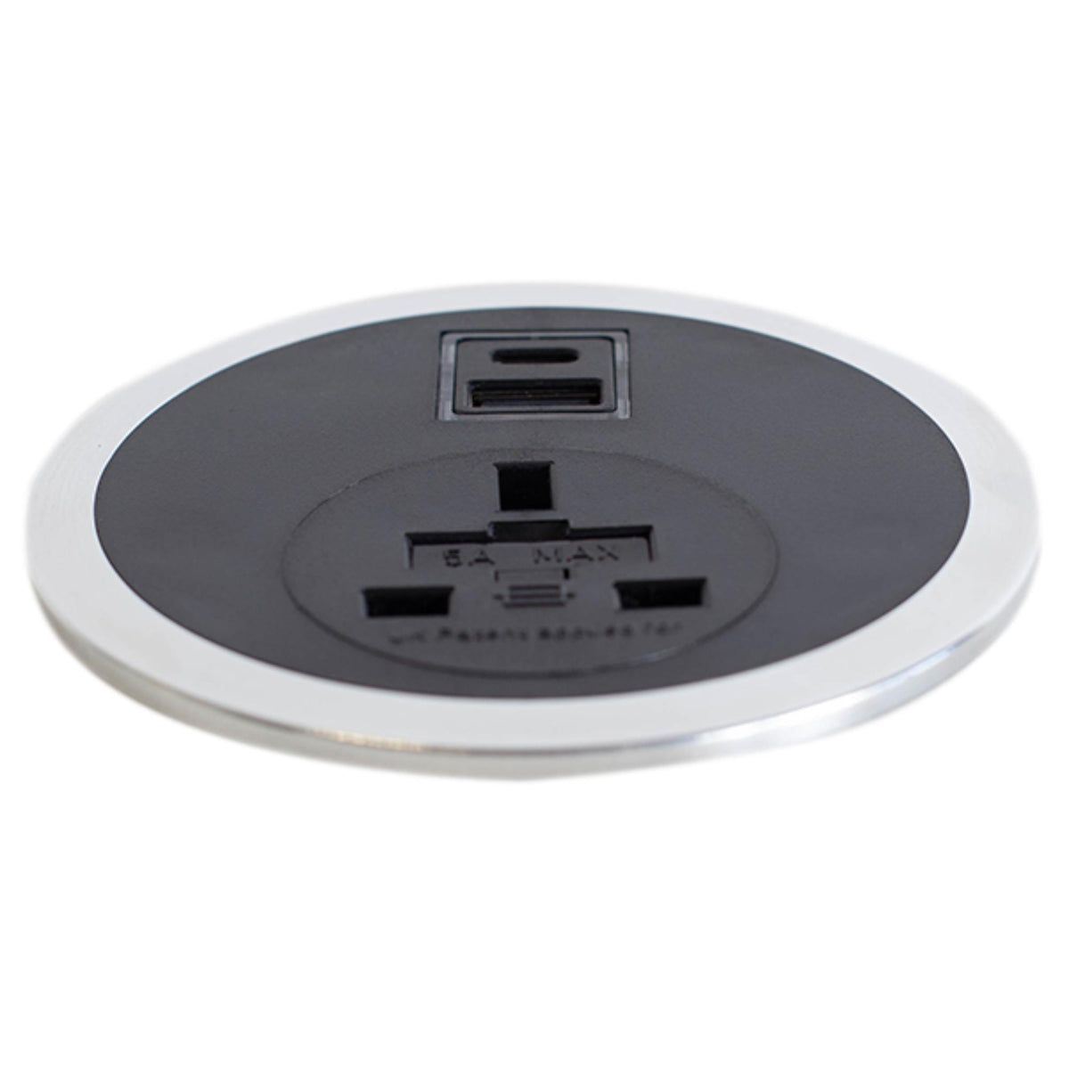 Built In Desk Top Power Module with USB - Black Colour