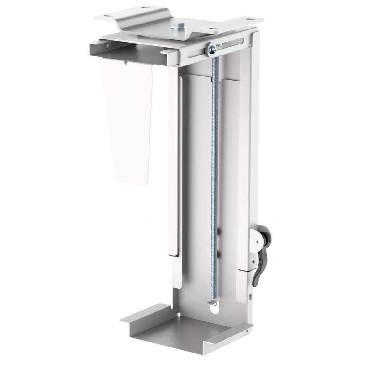 CPU Holder - White Colour - Front Right View - Studio Image