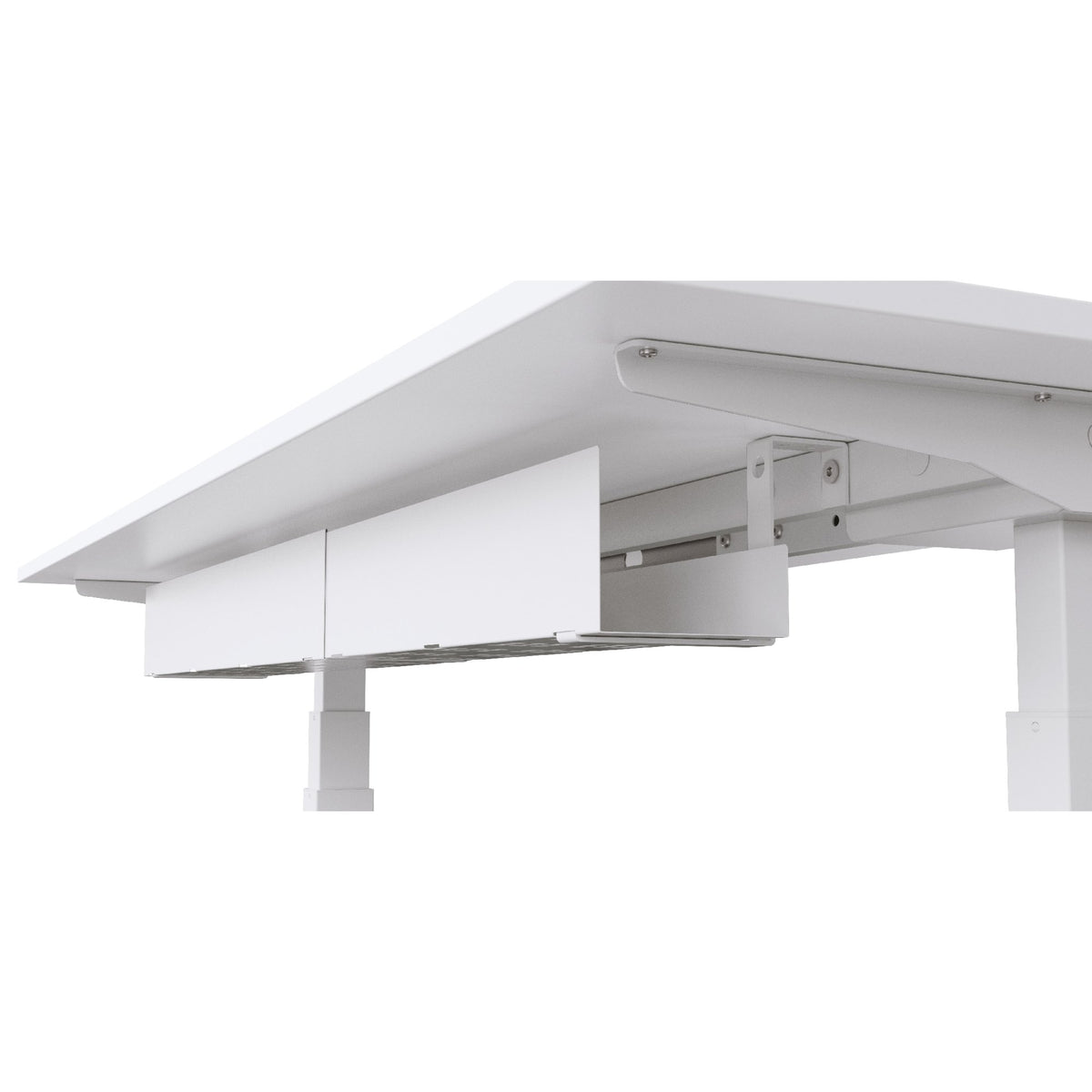 Cable Management Tray - White Colour - Attached Under the Desk