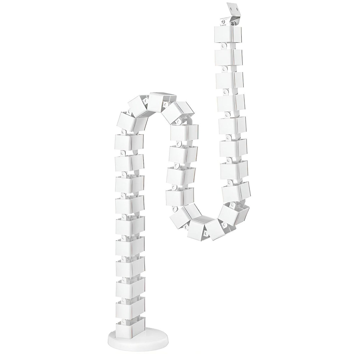 Cable Spine for Standing Desk - White Colour - Studio Image