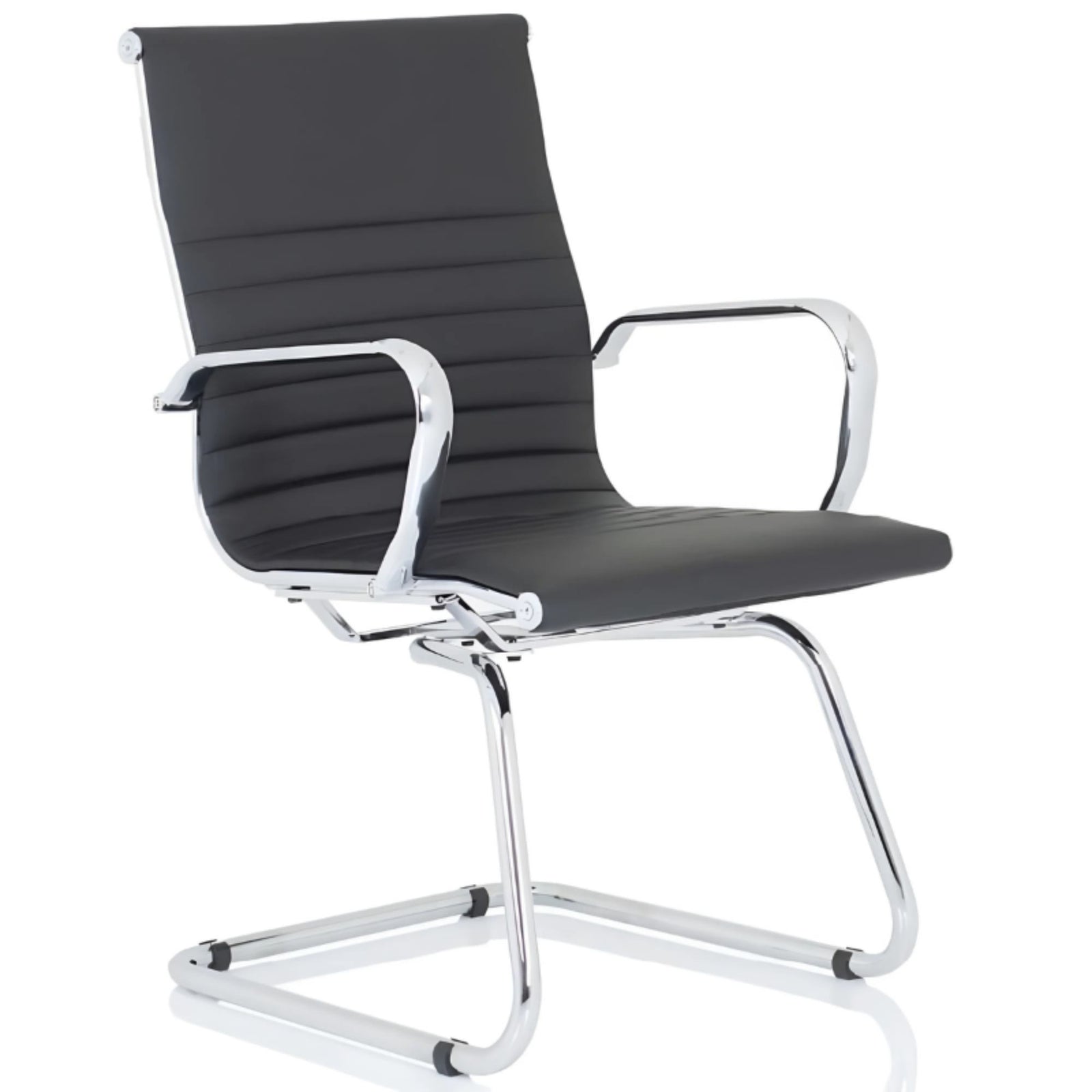 Cantilever Meeting Chair - Black Colour - Studio Image