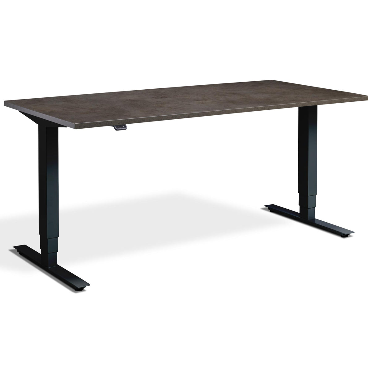 Concrete Standing Desk - Masta Desk - Dark Concrete Top - Black Frame - Studio Image