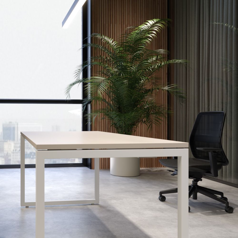 Contemporary Computer Desk - Lanto Single Desk Side View