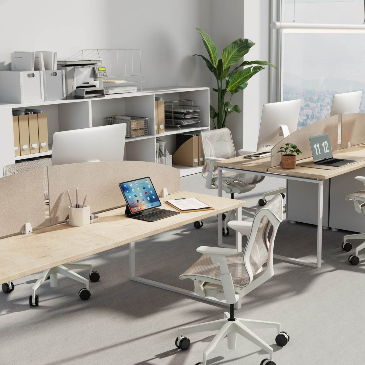 Curved Office Desk Partition - Office Setup