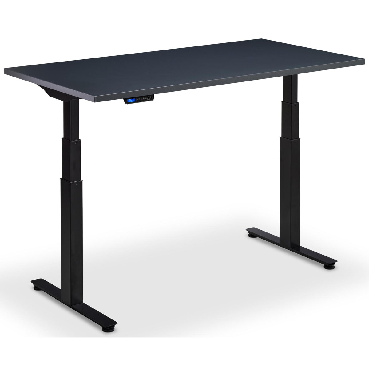 Custom Size Standing Desk - Rize-Fit - Black Frame - Anthracite Top - Studio Image