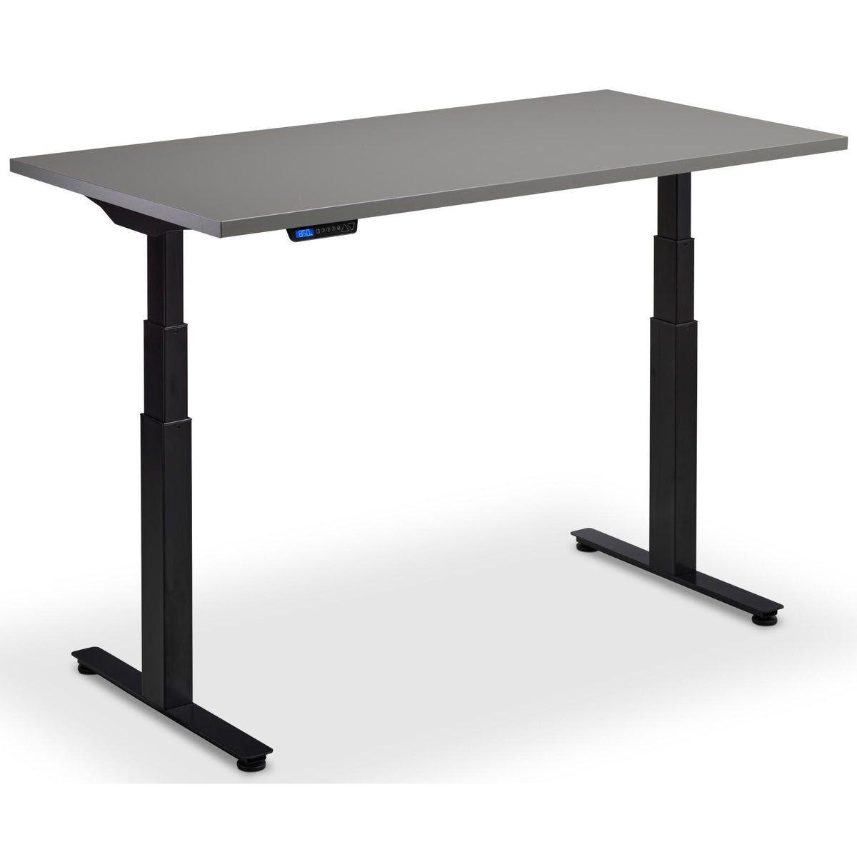 Custom Size Standing Desk - Rize-Fit - Black Frame - Graphite Top - Studio Image