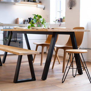 Desk Frame Metal - Showing the Leg Frame and Table - Black Colour