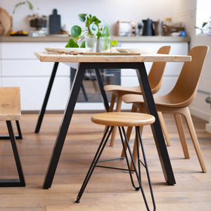 Desk Frame Metal - Showing the Leg Frame and Table End View - Black Colour