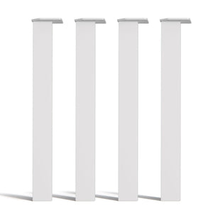 Desk Legs Rectangular - 71cm Table White Studio Image