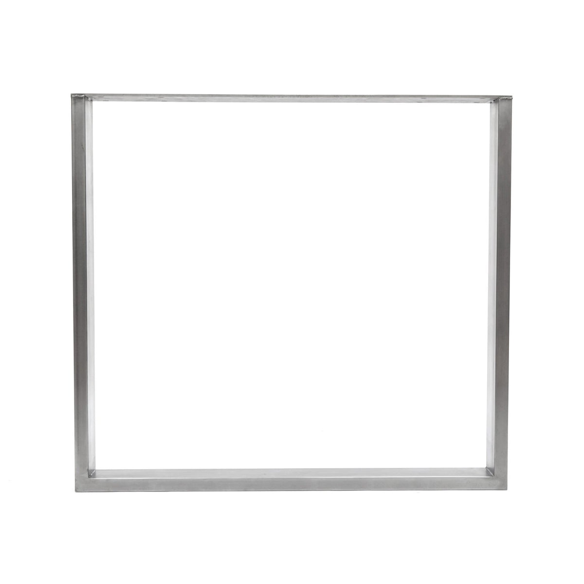 Desk Legs Square - Raw Steel - 71cm x 78cm - Front View - Studio Image