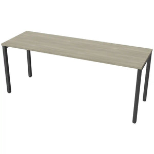 Desk 180cm wide with 60cm depth, Arctic Oak top and black frame