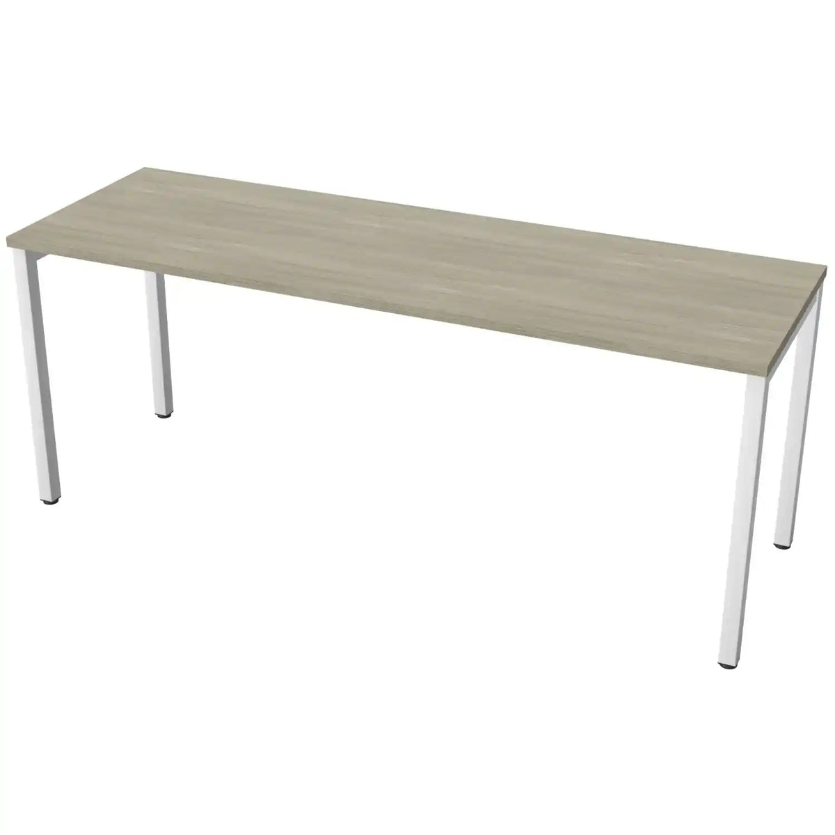 Desk 180cm wide with 60cm depth, Arctic Oak top and white frame