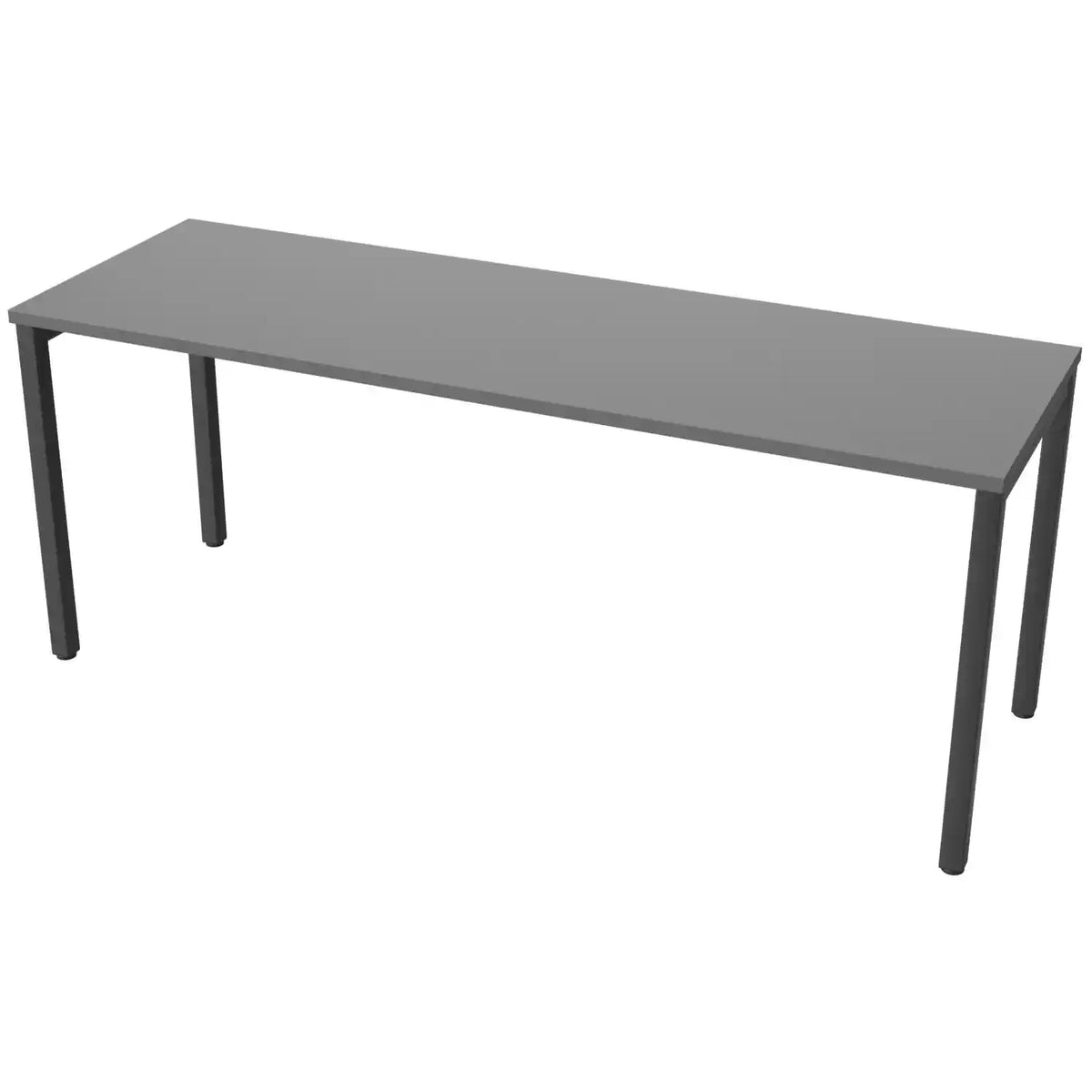 Desk 180cm wide with 60cm depth, graphite top and black frame