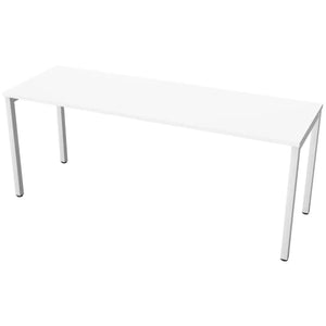 Desk 180cm wide with 60cm depth, white top and white frame