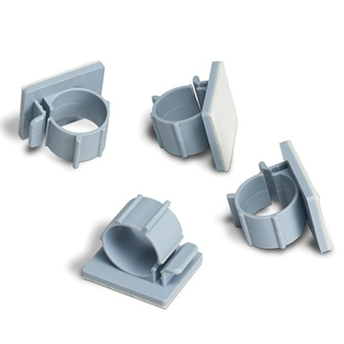 Desk Cable Clips - Adhesive cable clips for under desk cable routing - pack of four - studio image