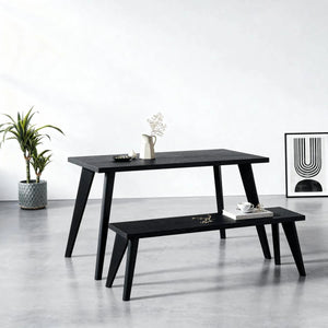 Desk Legs Wooden - Tapered Legs 71cm Black Finish - Front Right View