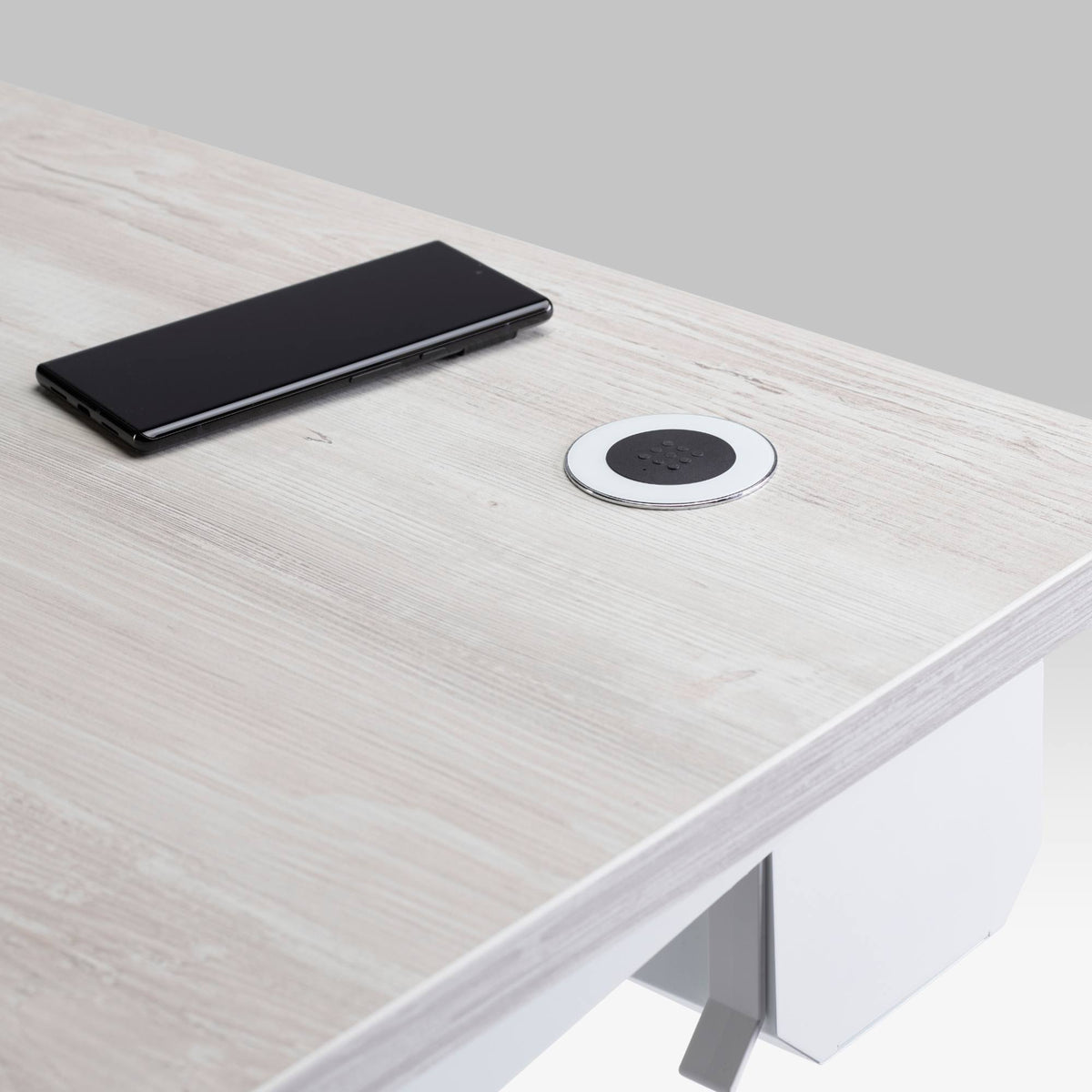 Desk QI Charger - 60mm Premium Wireless Charger Lifestyle Image