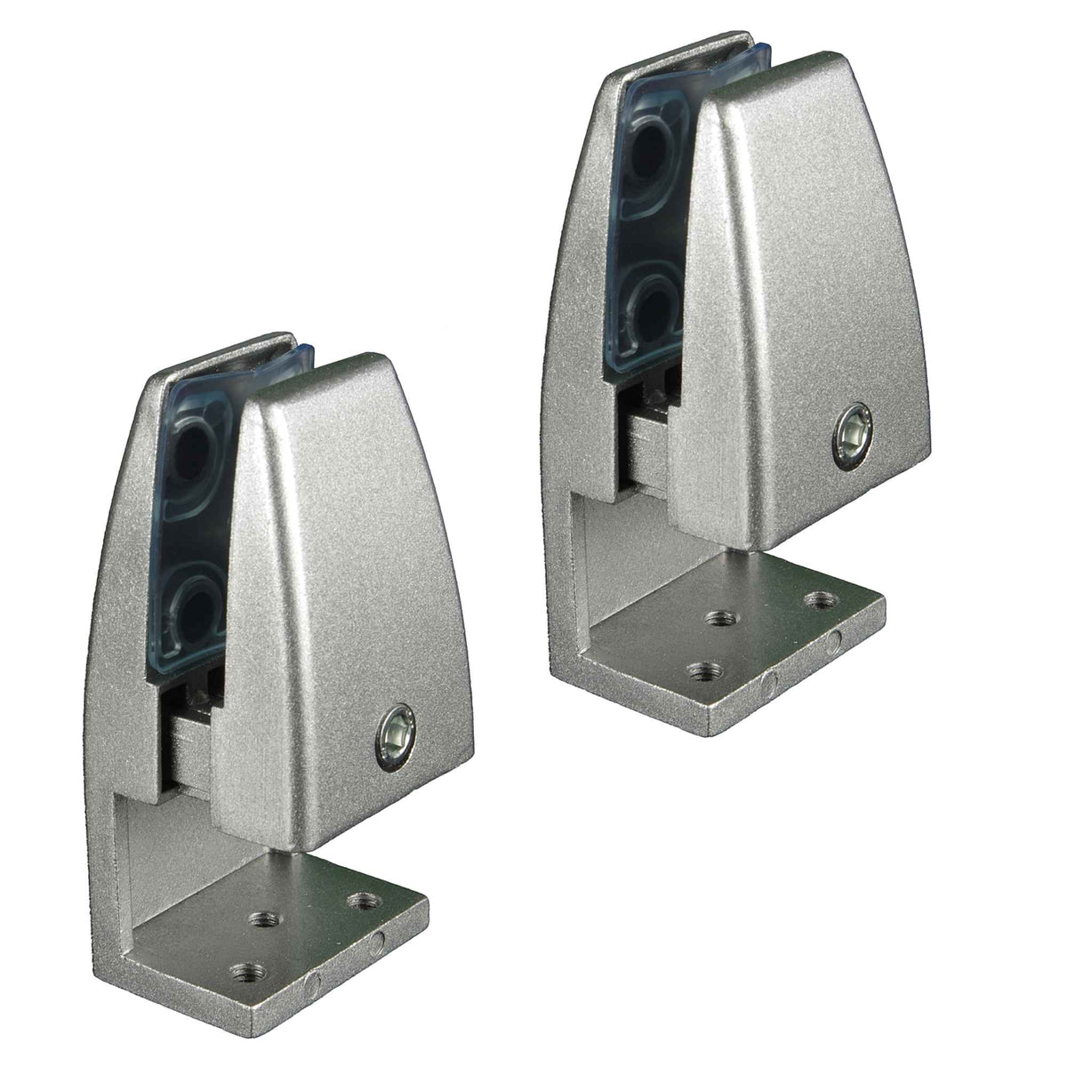 Desk Top Privacy Screen Brackets - Edge Mount Silver - Set of 2