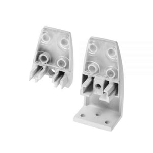 Desk Top Privacy Screen Brackets - Edge Mount White - Set of 2 - Inside View