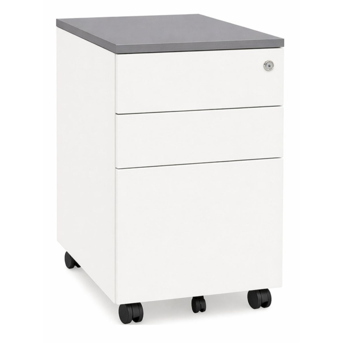 Desk pedestal wooden topper in grey top finish, W390 x D520 x H25mm