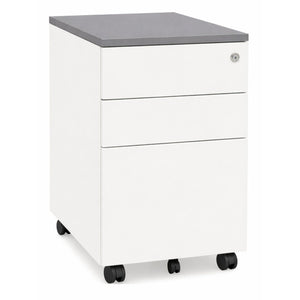Desk pedestal wooden topper in grey top finish, W390 x D520 x H25mm
