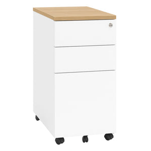 Desk pedestal wooden topper in oak top finish, W300 x D520 x H25mm