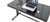 Dextro black glass standing desk top view with drawer, memory control, USB sockets and child lock