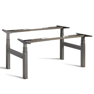 Double Standing Desk Frame - Raw Steel - Studio Image