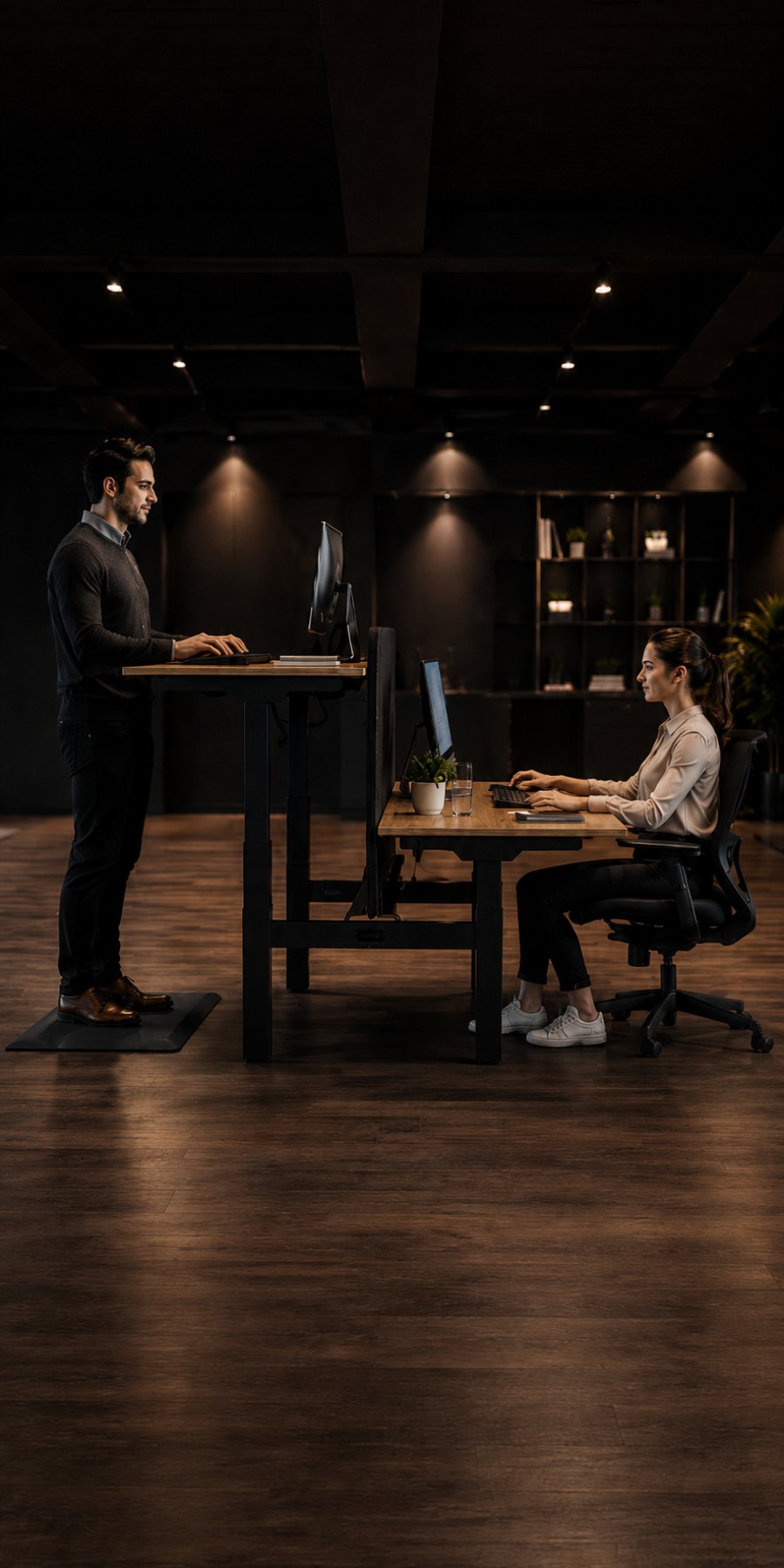 Double Standing Desks For 2 People - Mobile Banner