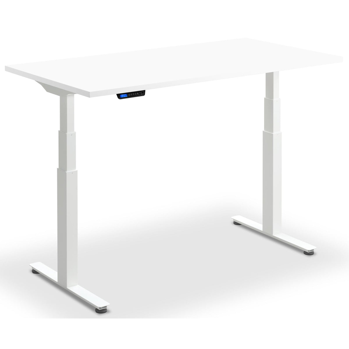Dual Motor Standing Desk - Rize2 - White Frame - White Top - Studio Image