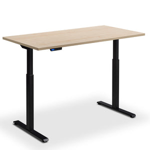 Electric Rise and Fall Desk - Rize1 - Black Frame - Maple Top - Studio Image