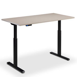 Electric Rise and Fall Desk - Rize1 - Black Frame - Stone Top - Studio Image