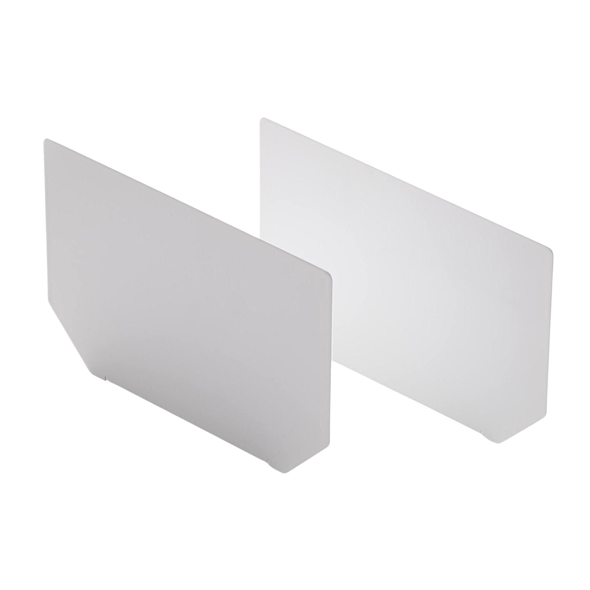 Ends For Under Desk Cable Management Tray - White Colour - Studio Image