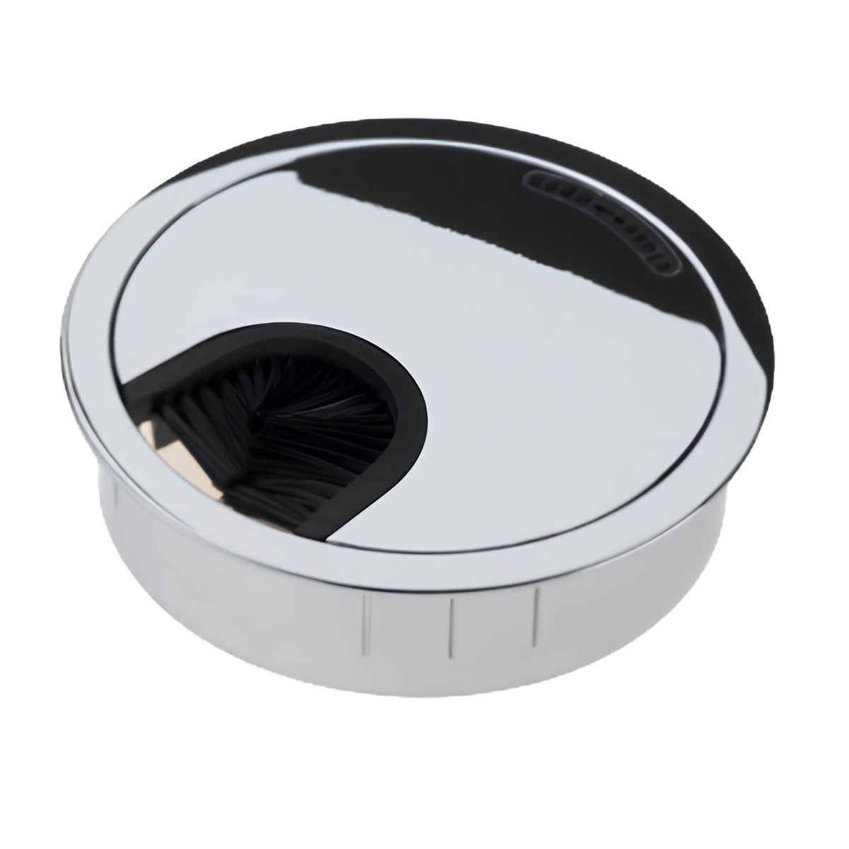 Executive Cable Port Cover - Bright Chrome - Studio Image