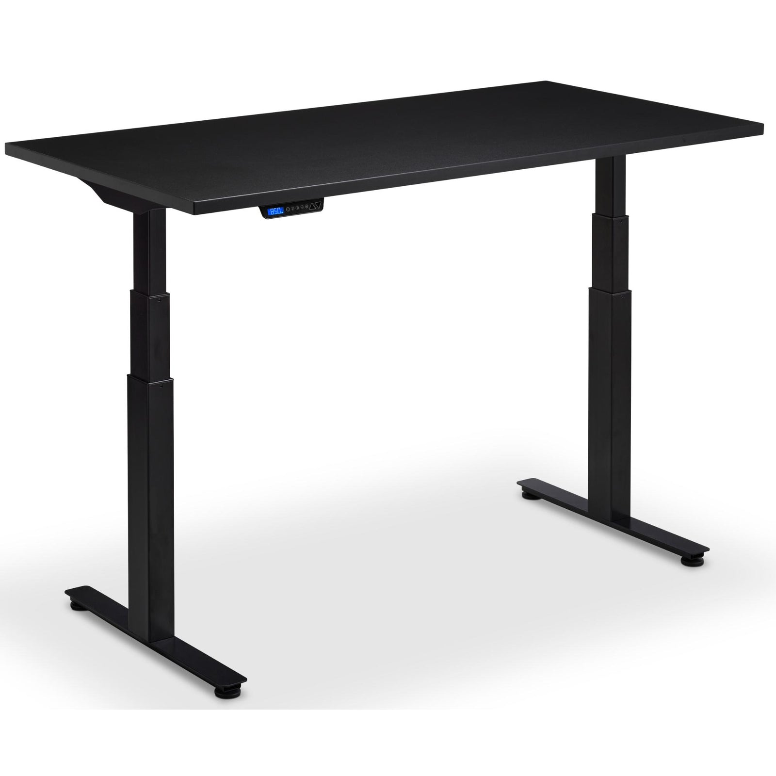 Extra Long Standing Desk - Rize-XL - Black Frame - Black Top - Studio Image