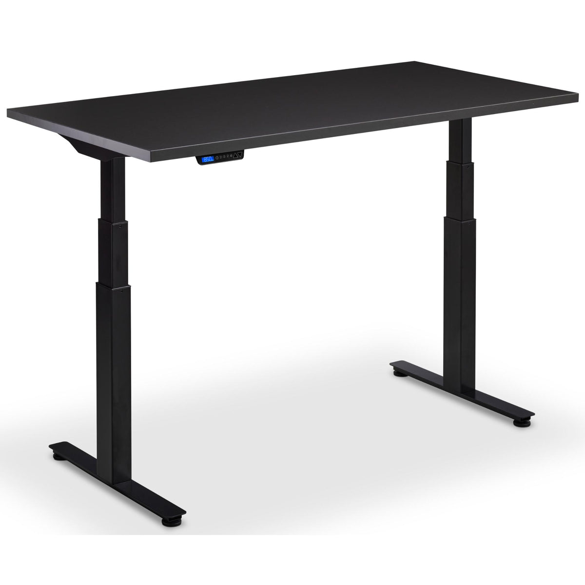 Extra Long Standing Desk - Rize-XL - Black Frame - Soft Black Top - Studio Image
