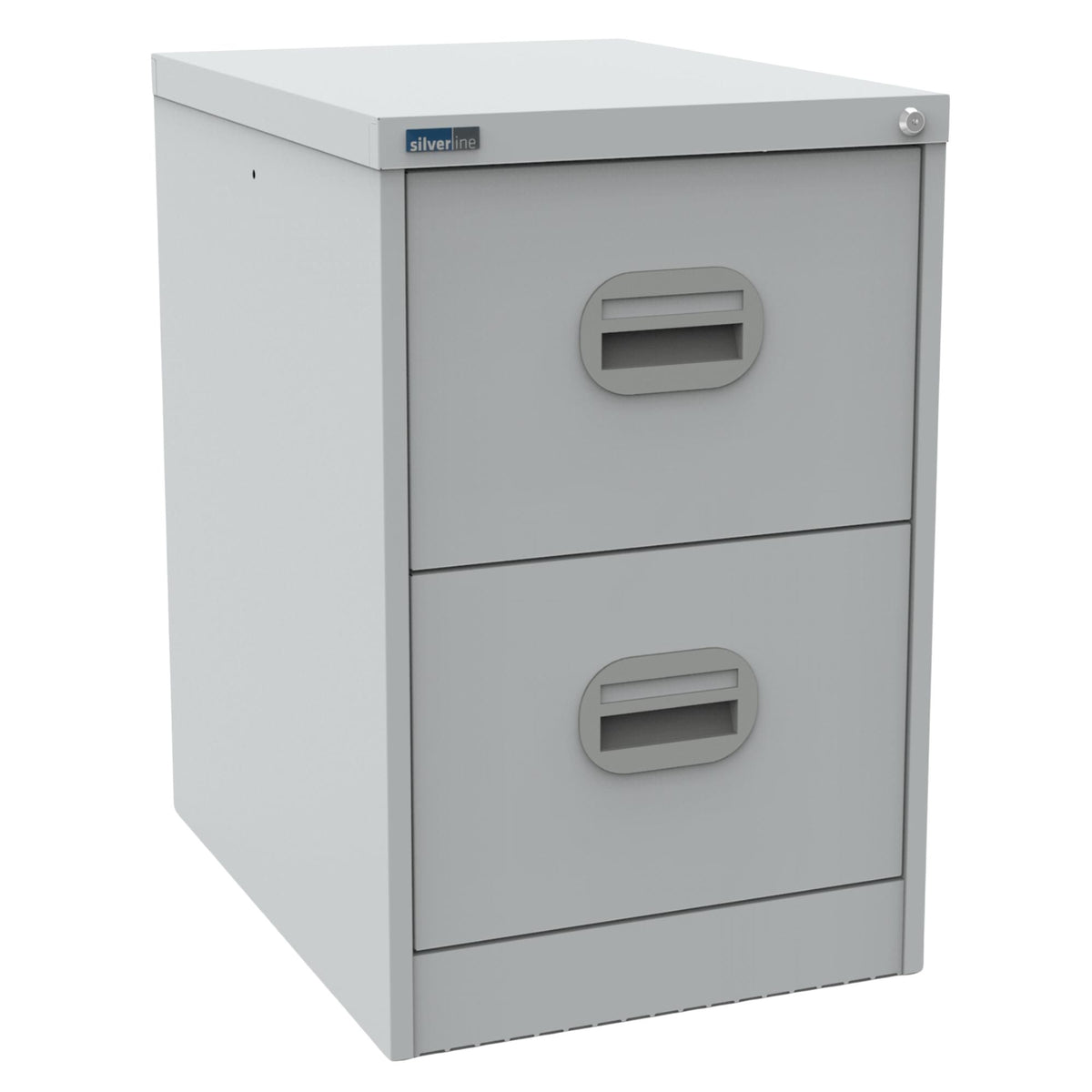 Filing Cabinet Metal - Revilo - 2 Drawer - White - Studio Image