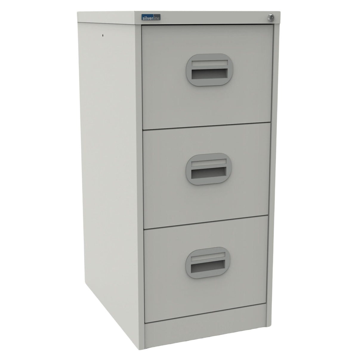 Filing Cabinet Metal - Revilo - 3 Drawer - White - Studio Image