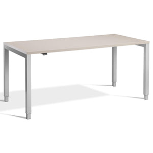 Four Leg Standing Desk - Rega - Silver Frame - Stone Top - Studio Image