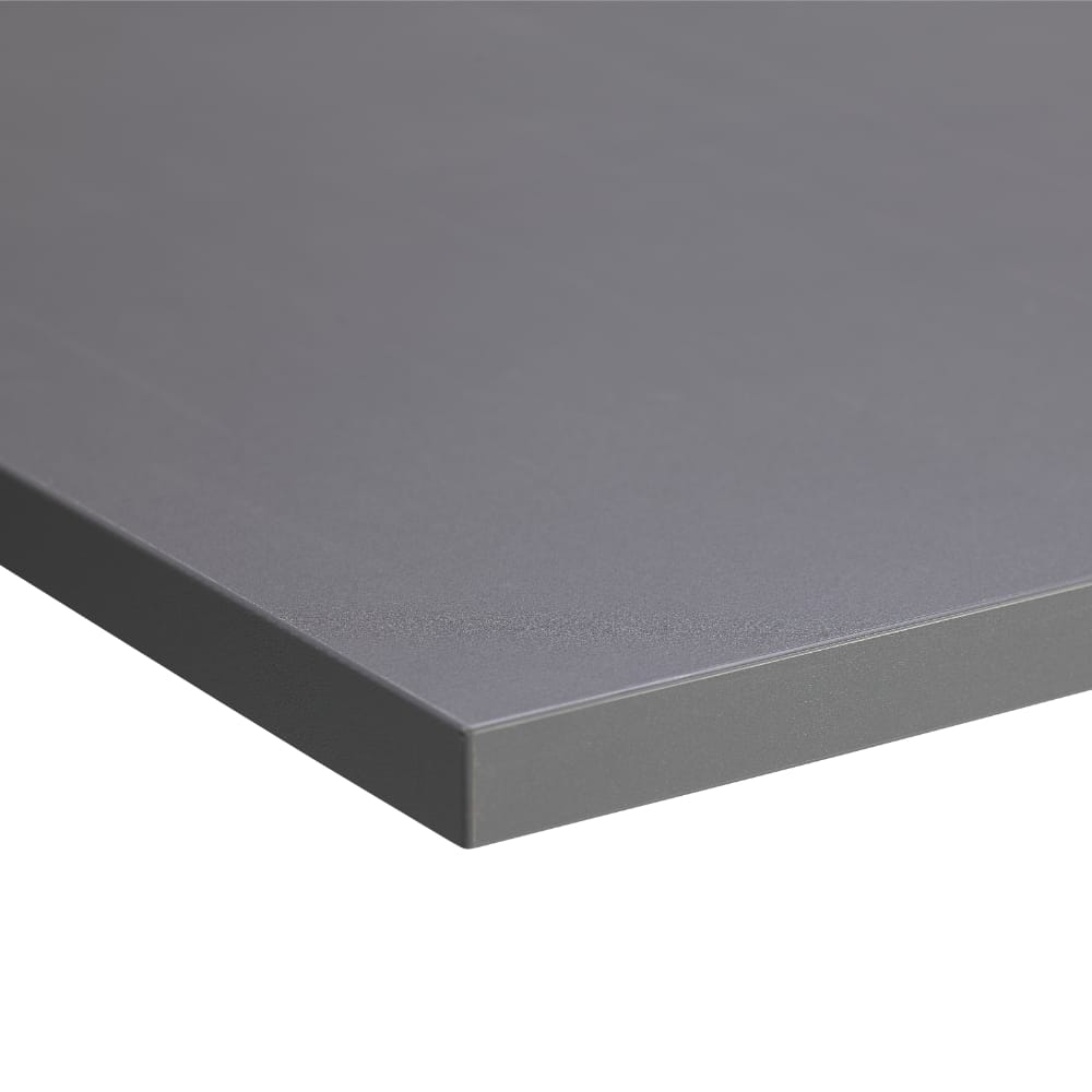 200cm desk top in graphite corner view