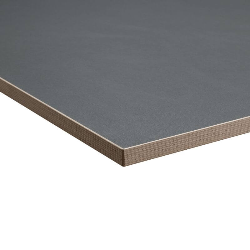 graphite ply edge desk worktop viewed from corner