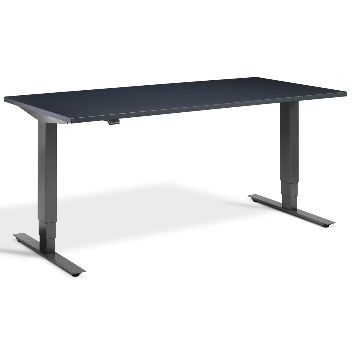 Height Adjustable Computer Desk - Masta Desk - Dark Grey Frame - Anthracite Top - Studio Image