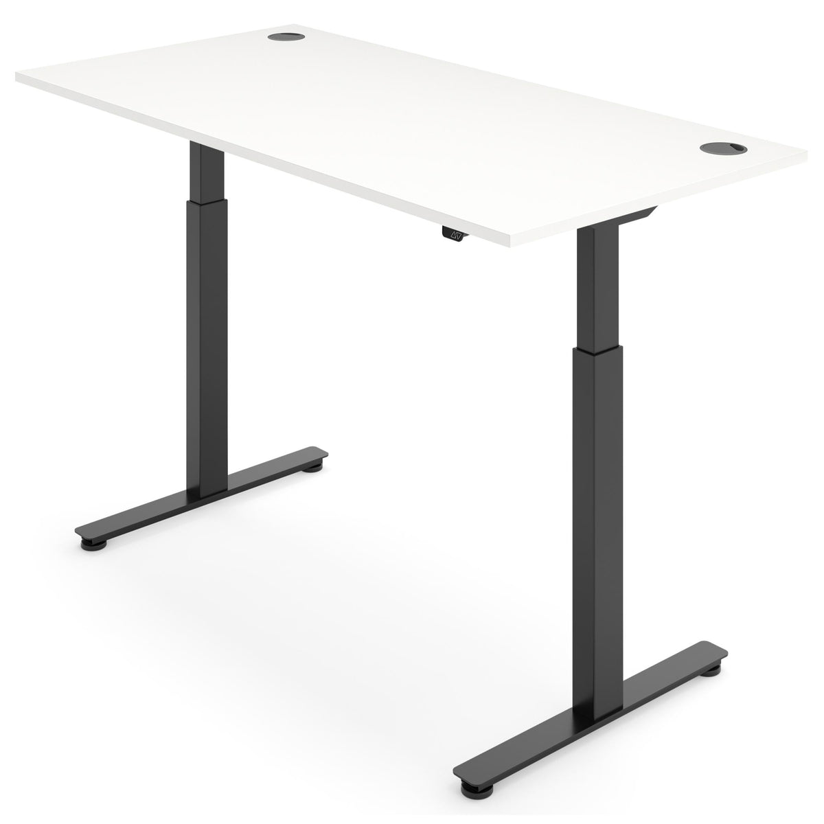 Height Adjustable Smart Desk - NeoActiv2 - Black Frame - White Top - Studio Image