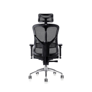 Hood F94 Office Chair - Fabric Seat with Ergo Headrest Rear View