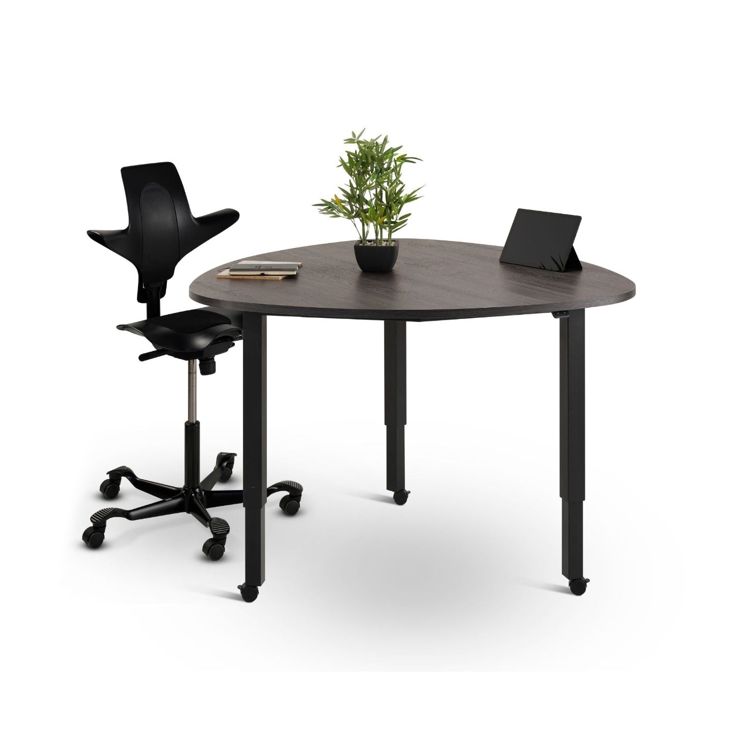 Huddle office meeting table with chair